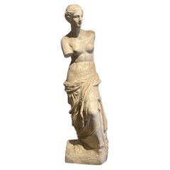 Antique Venus of Milo in stucco, dated 1895