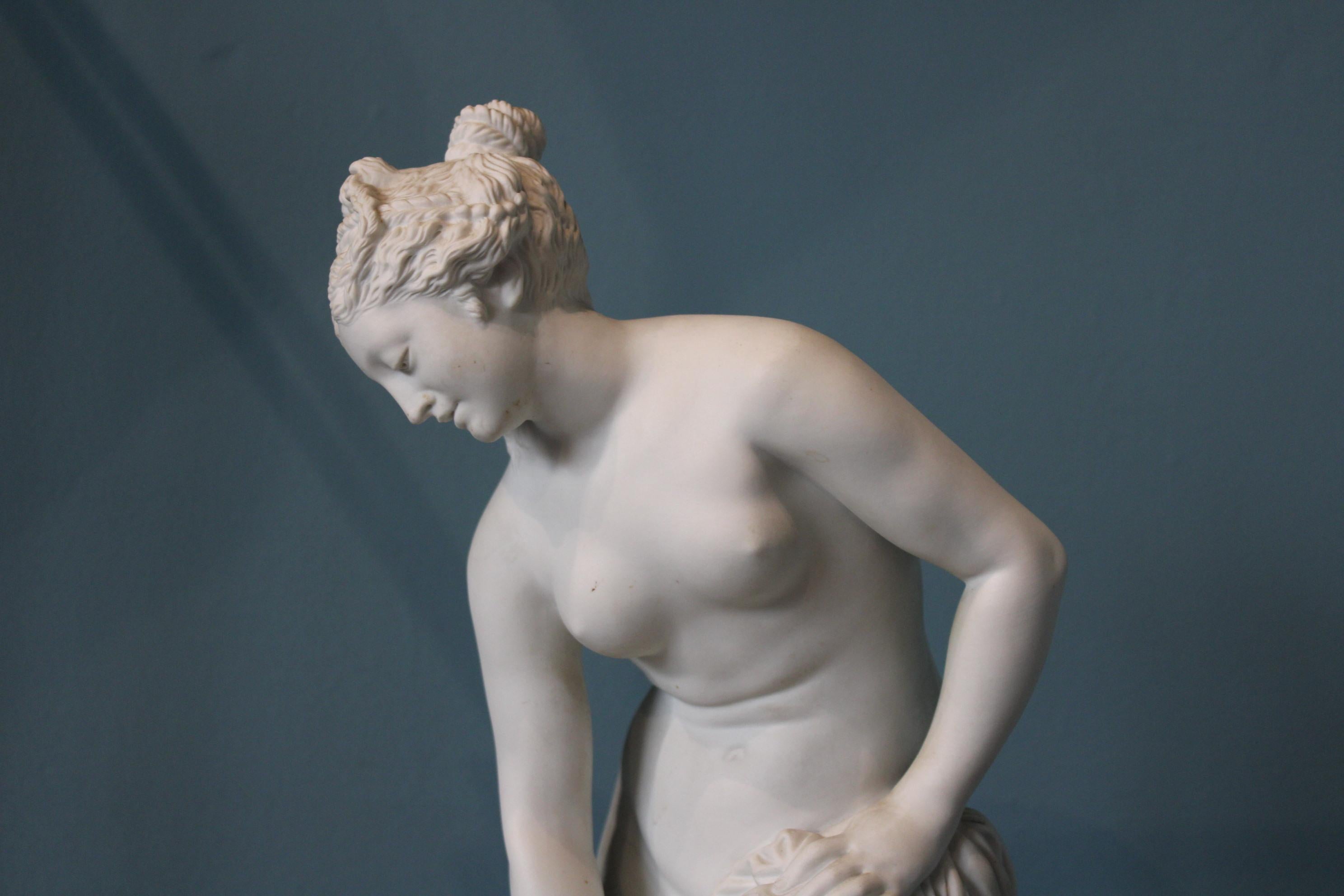French Venus Porcelain Biscuit, Inspired by Allegrain, 19th Century