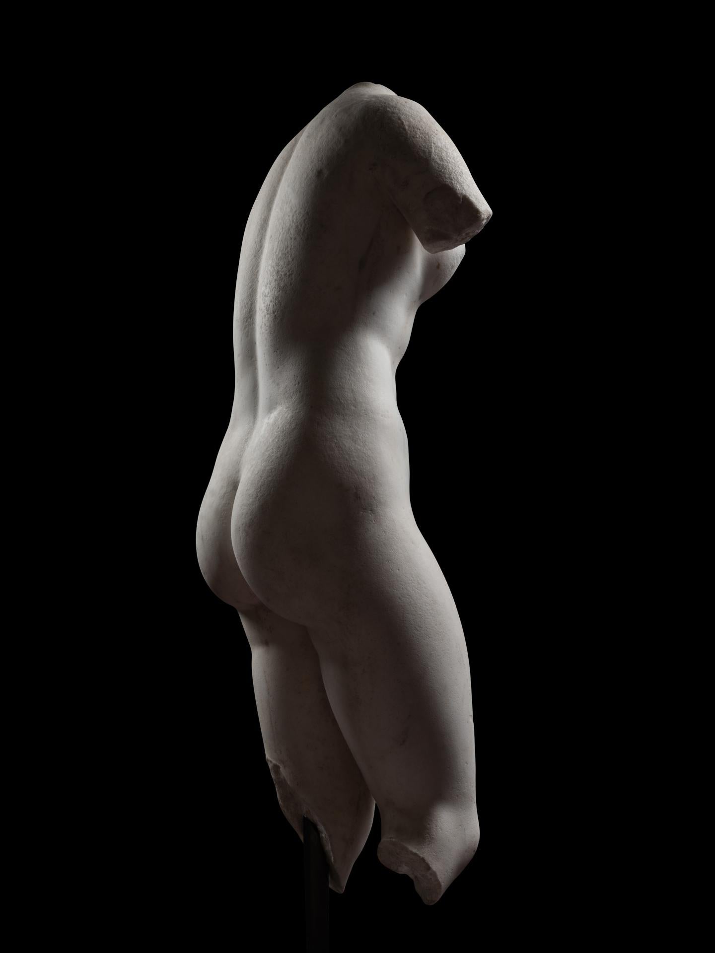 Venus Pudica (Medici-Typ) – 18. Jahrhundert, Italien (Geschnitzt) im Angebot