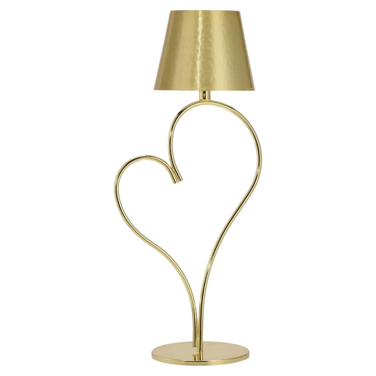 Lámpara de mesa recargable Venus, de latón dorado satinado en venta
