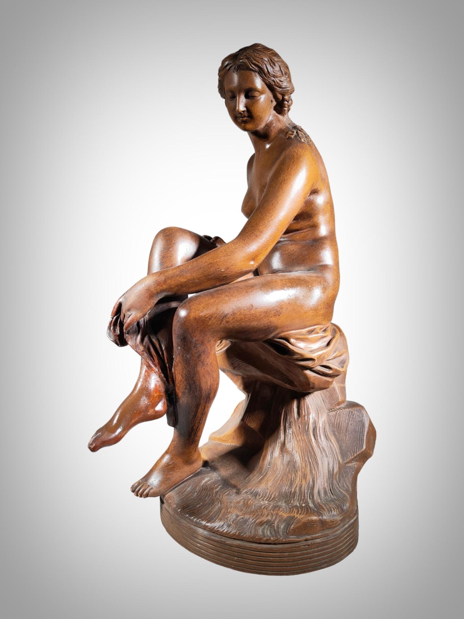 Venere seduta in terracotta XIX secolo in vendita 1
