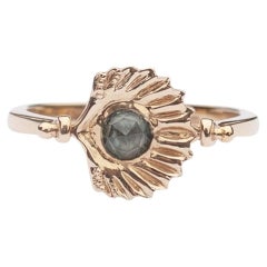 Venus Spinning Ring in 14K Gold & Blue Sapphire by Anastassia Sel Jewelry