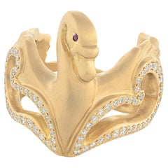 Anello con cigno di Venere