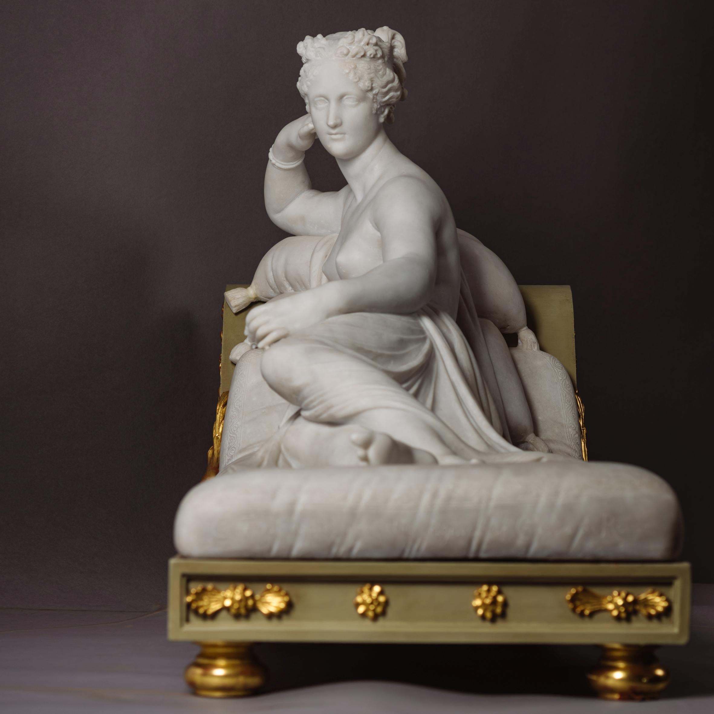 Neoclassical Venus Victrix, Marble Sculpture after Antonio Canova, circa 1890 For Sale