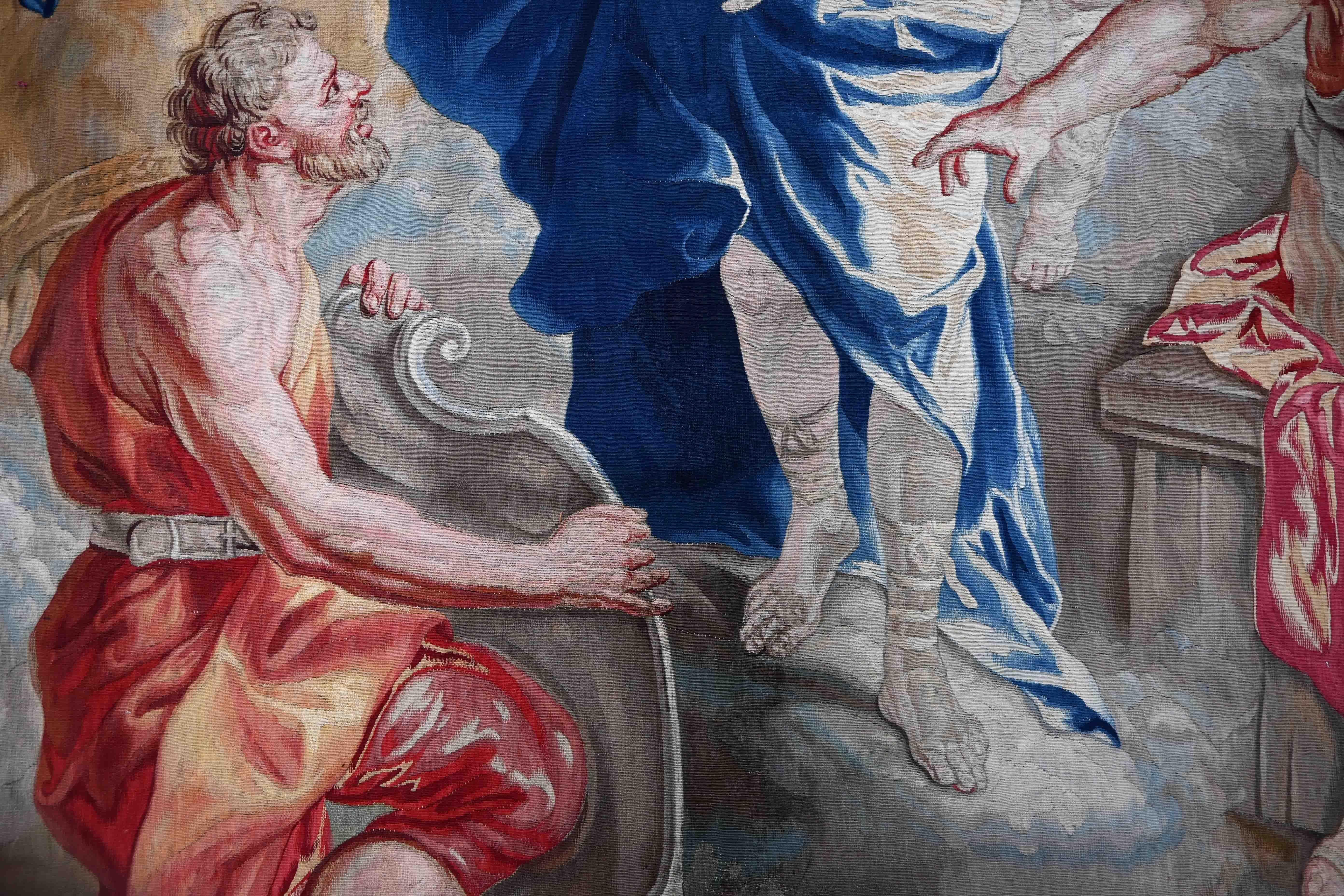 18th Century and Earlier Venus Visiting Vulcan, Achilles Brussels Tapestry Atelier Van Der Borcht - 1455 For Sale