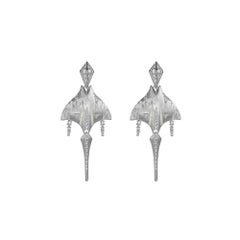 Venyx 18 Karat Gold Diamond Tiger Ray Earrings