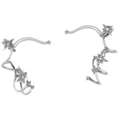 Venyx 18 Karat White Gold and Diamond Lady Borealis Ear Cuff