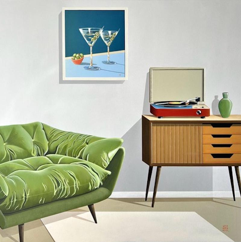 Veomancha Still-Life Painting – Das Grüne Sofa