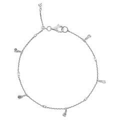 Vera Bellezas Kettenarmband aus 18 Karat Gold mit Briolettes und baumelnden Herzen