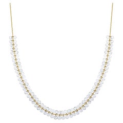 Vera Belleza, collier à chaîne en or 18 carats avec diamants pendants de taille rose
