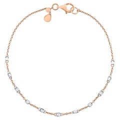 Vera Belleza's Floating Briolette diamonds in 18k gold chain Bracelet