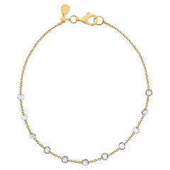 Vera Bellezas  Schwebendes Armband aus 18k Gold mit Diamanten im Rosenschliff