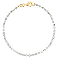 Vera Belleza's Floating Round brilliant cut diamonds in 18k gold chain Bracelet