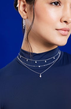 Vera Belleza's Birnen- und herzförmiger Diamant-Anhänger aus 18 Karat Goldkette