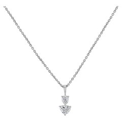 Pendentif Vera Belleza en forme de poire et de cœur en or 18 carats