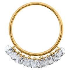 Anillo de diamantes redondos talla rosa de Vera Belleza en oro de 18 quilates