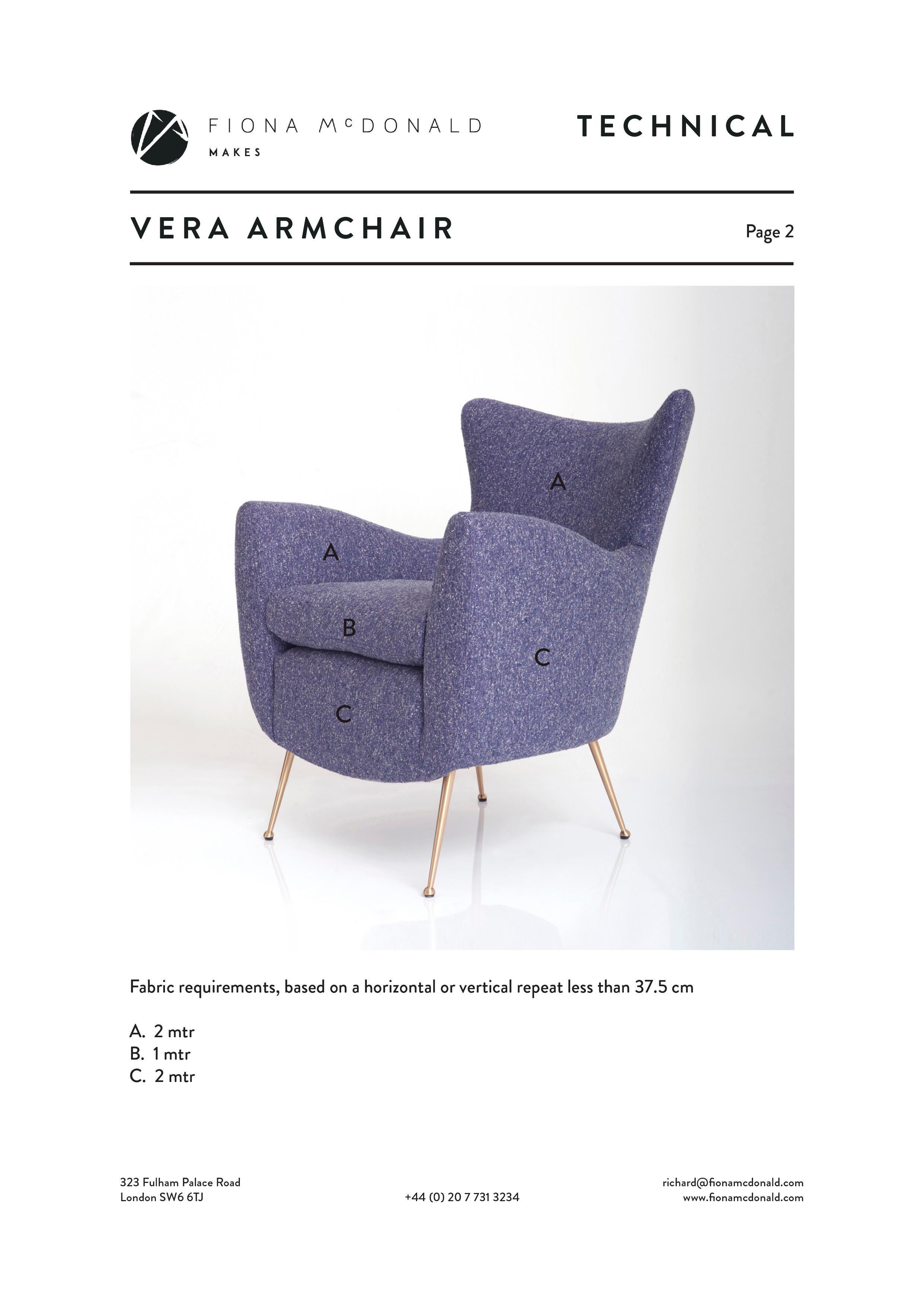 Vera Chair - Bespoke - Made with your Fabric For Sale 2