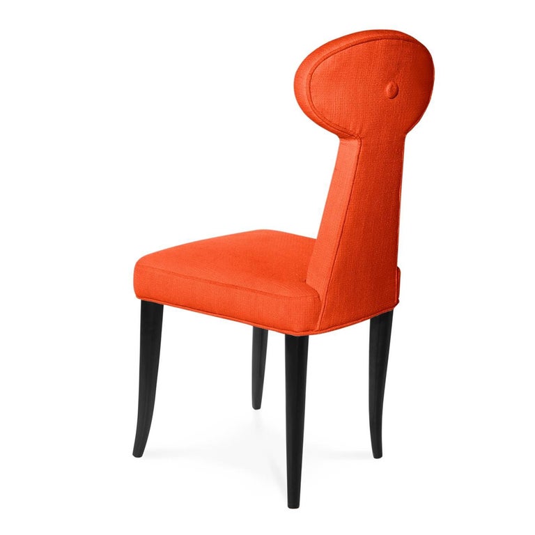 Svelte Silhouette Designed With A Classic Keyhole Shape And Lithe Ebonized Legs Our Vera Svelte Silhouette Designed With A Classic Keyhole Shape And Lithe Ebonized Legs Our Vera