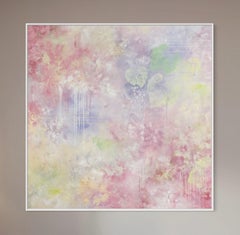 "A Dance of Soft Hues" - extra large abstract floral painting