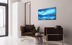 "After the Storm" Large contemporary seascape blue and white
