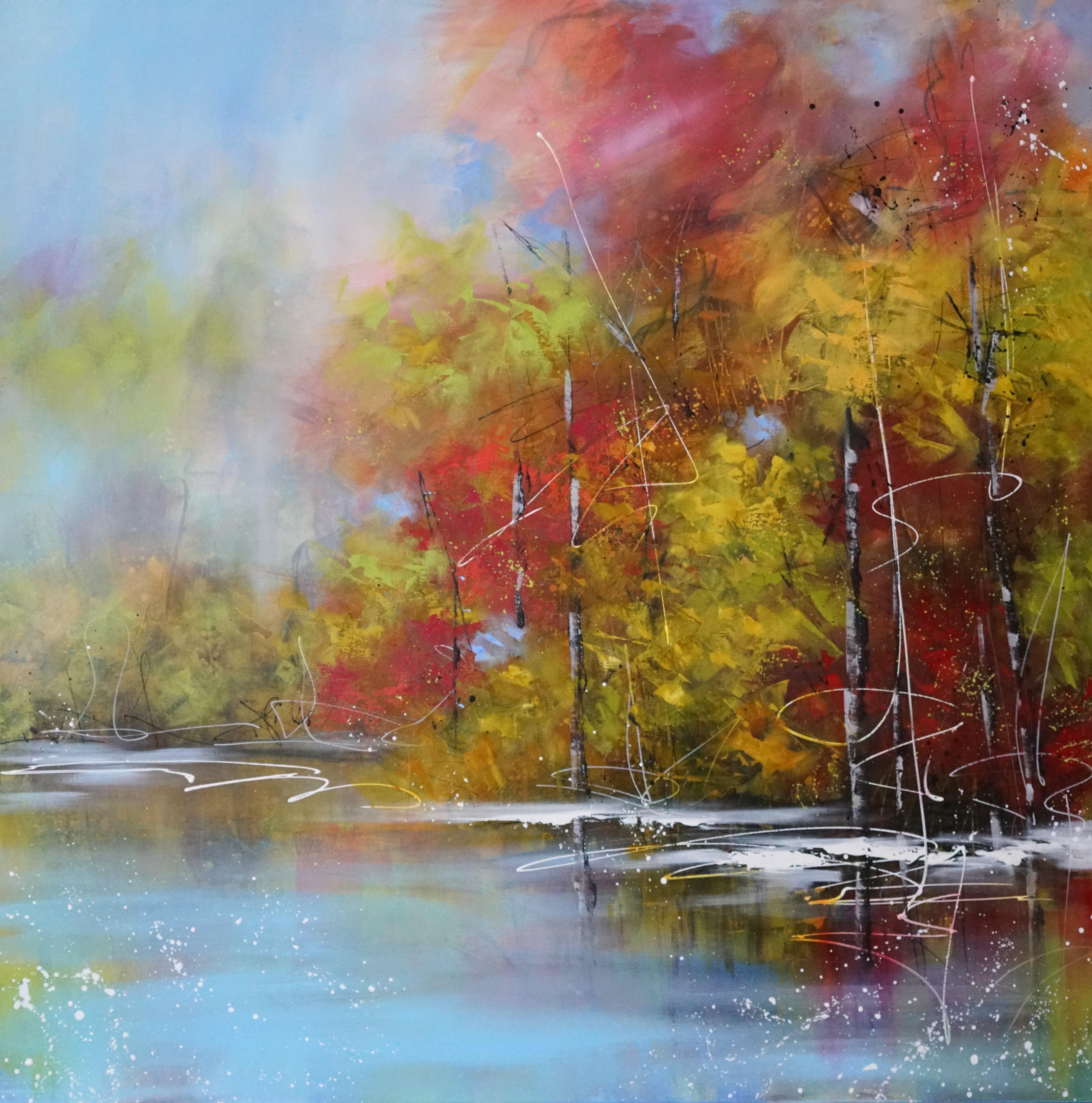 Landscape Painting di Vera Hoi - "Stato d'animo autunnale"