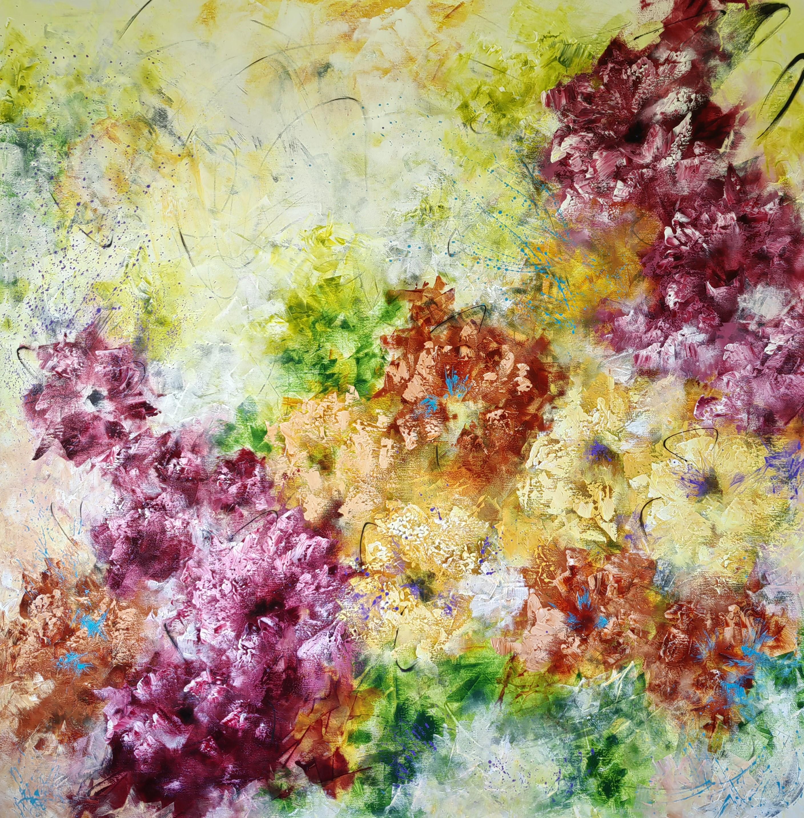 Vera Hoi Interior Painting - "Blooming Abstraction", XXL