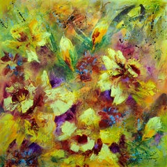 « Blooming Symphony: A Daffodil Dance » (La symphonie éblouissante d'un daffodil) de la collection Colors of Summer.