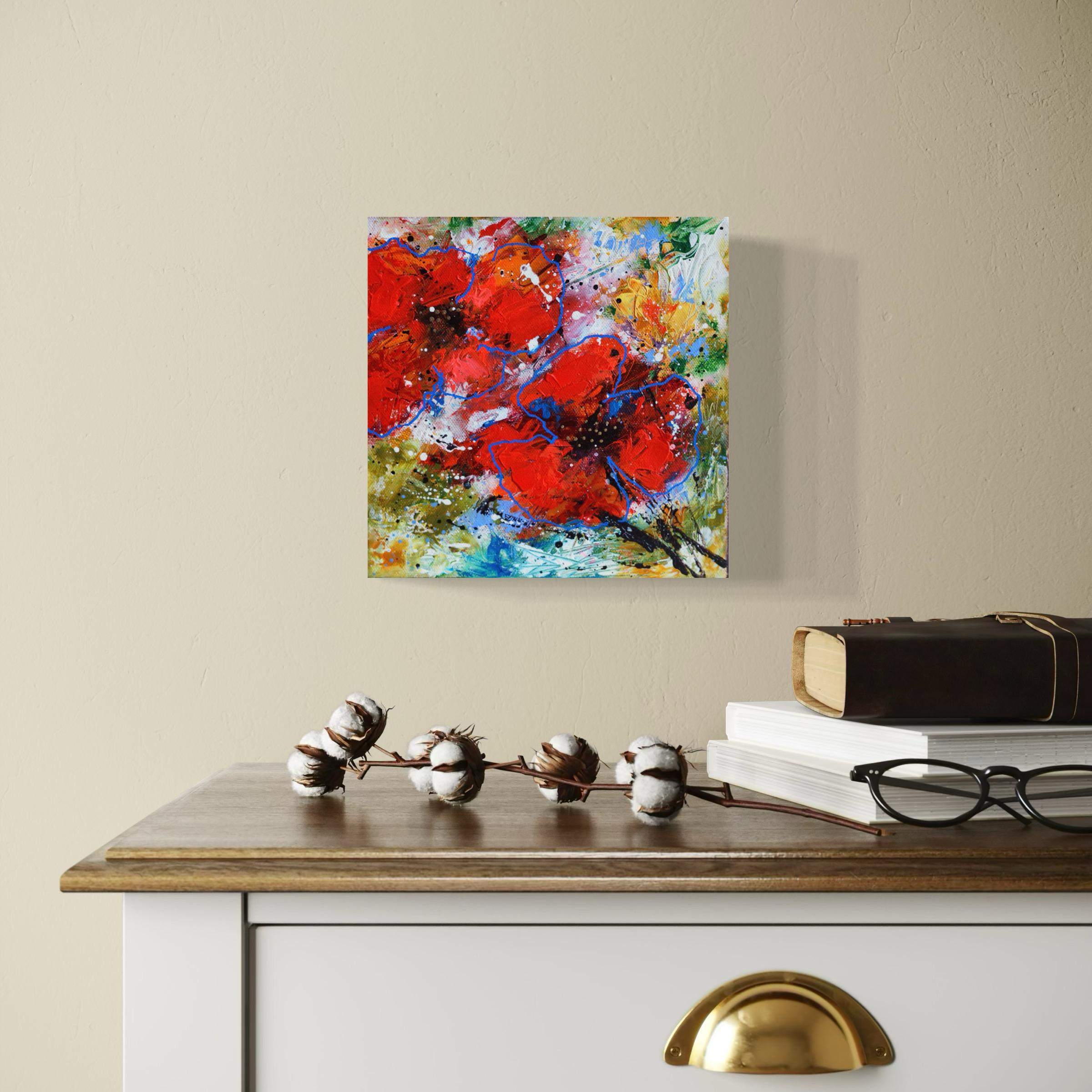 „Flowers for a loved one“ (Abstrakt), Painting, von Vera Hoi