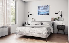 Large textured abstract painting "Symphony of grey"