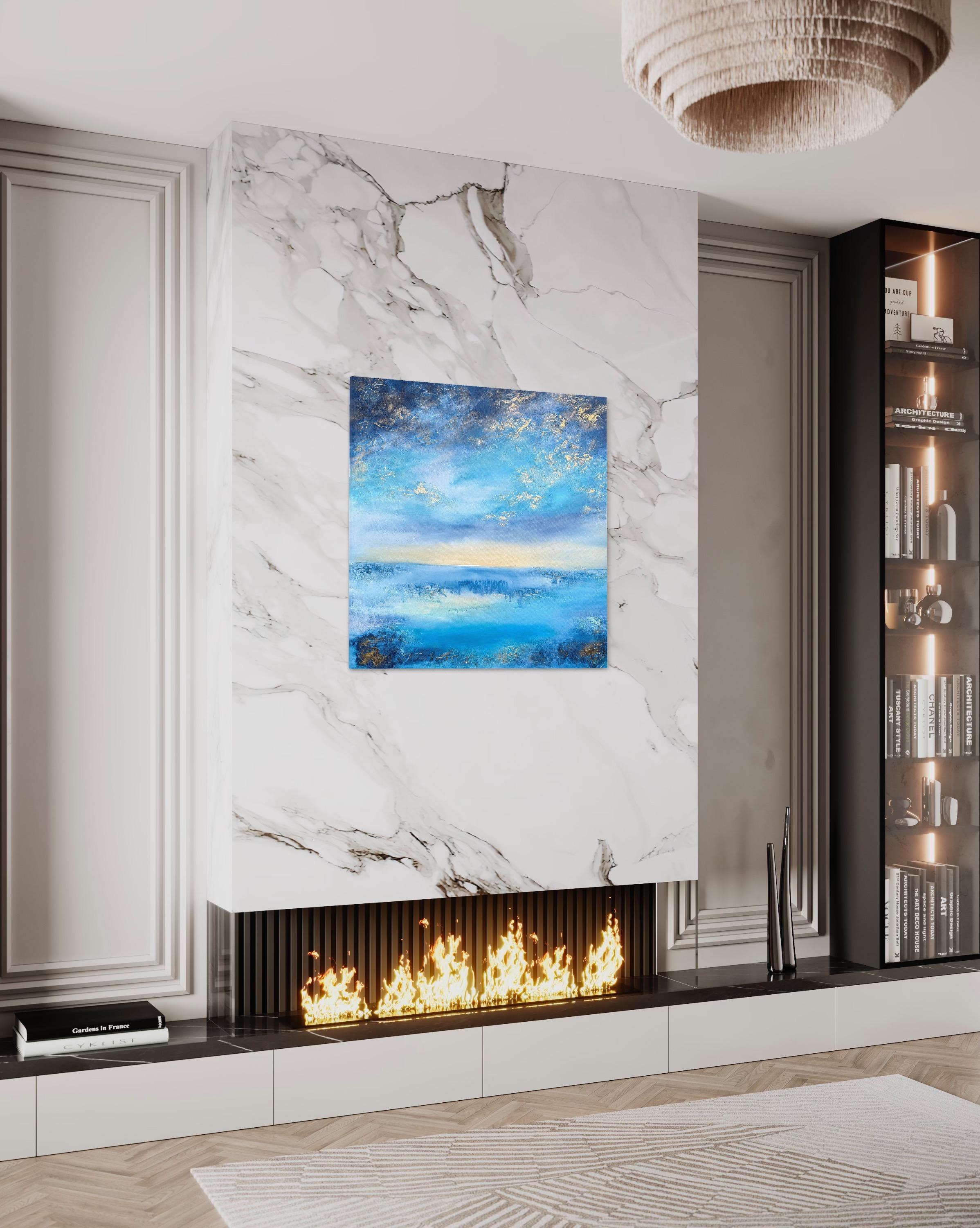 Through the abstract style of my painting and my deliberate use of color, shape, and texture I've been primarily focused on evoking a particular mood or atmosphere, rather than trying to depict specific objects or images.

This painting is open to