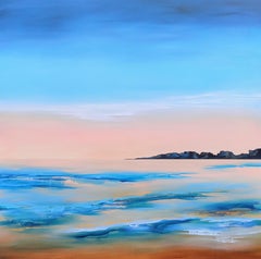 "Serenity" XXL - Peinture contemporaine de paysage marin extra large