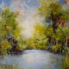 "Spring is in the air" Contemporary impressionistic landscape painting