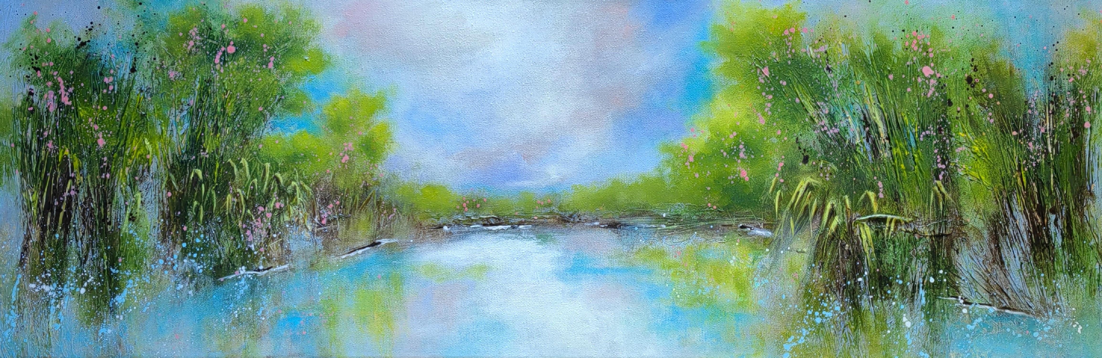 Vera Hoi Abstract Painting - "Still Waters"