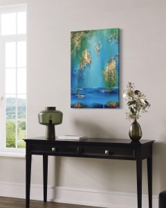 "Summer dream" Large textured abstract painting