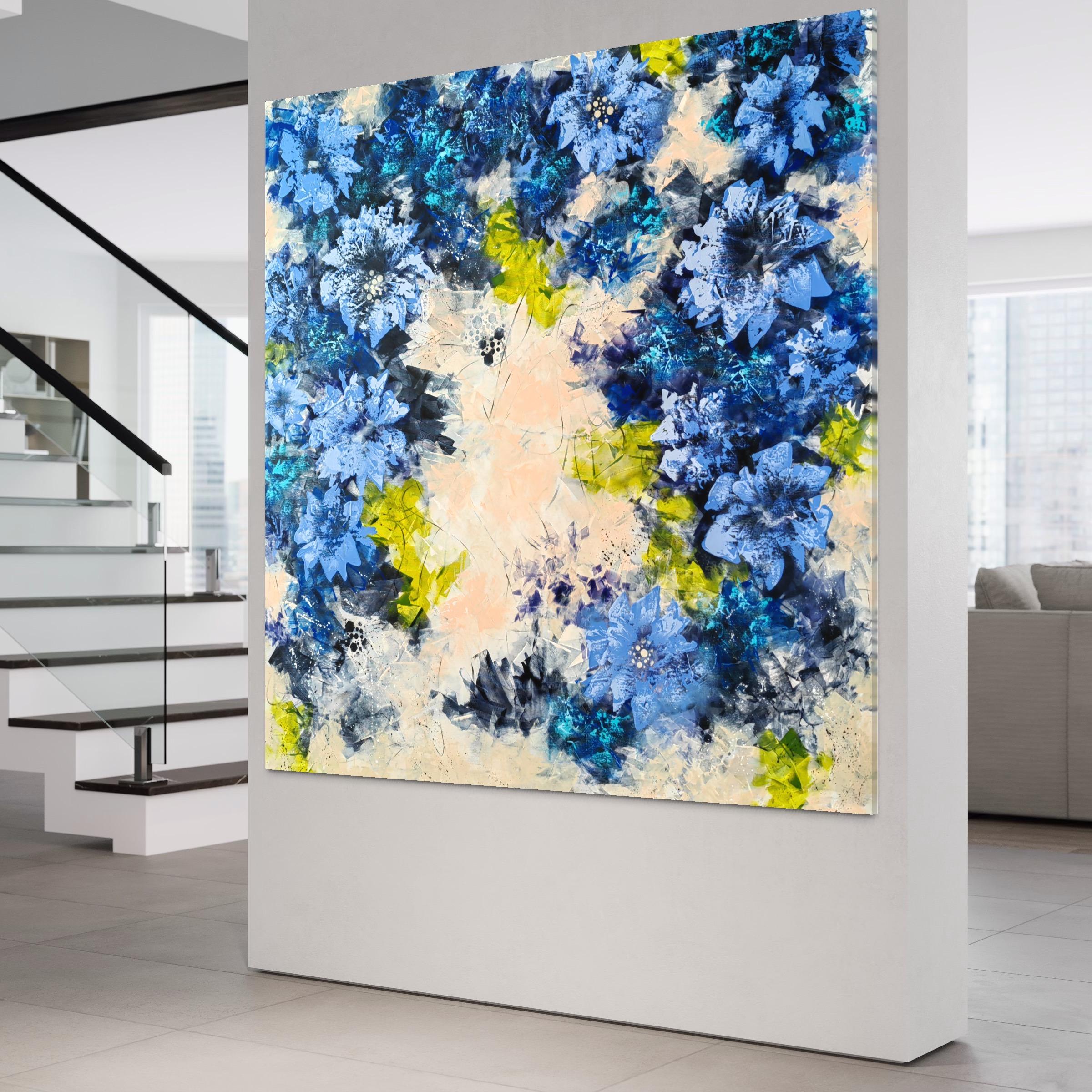 « Ultramarine Floral Harmony », XXL en vente 8