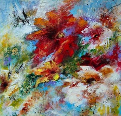 „Vibrant Blossoms“ aus der Kollektion „Colours of Summer“, abstrakte Blumenkunst