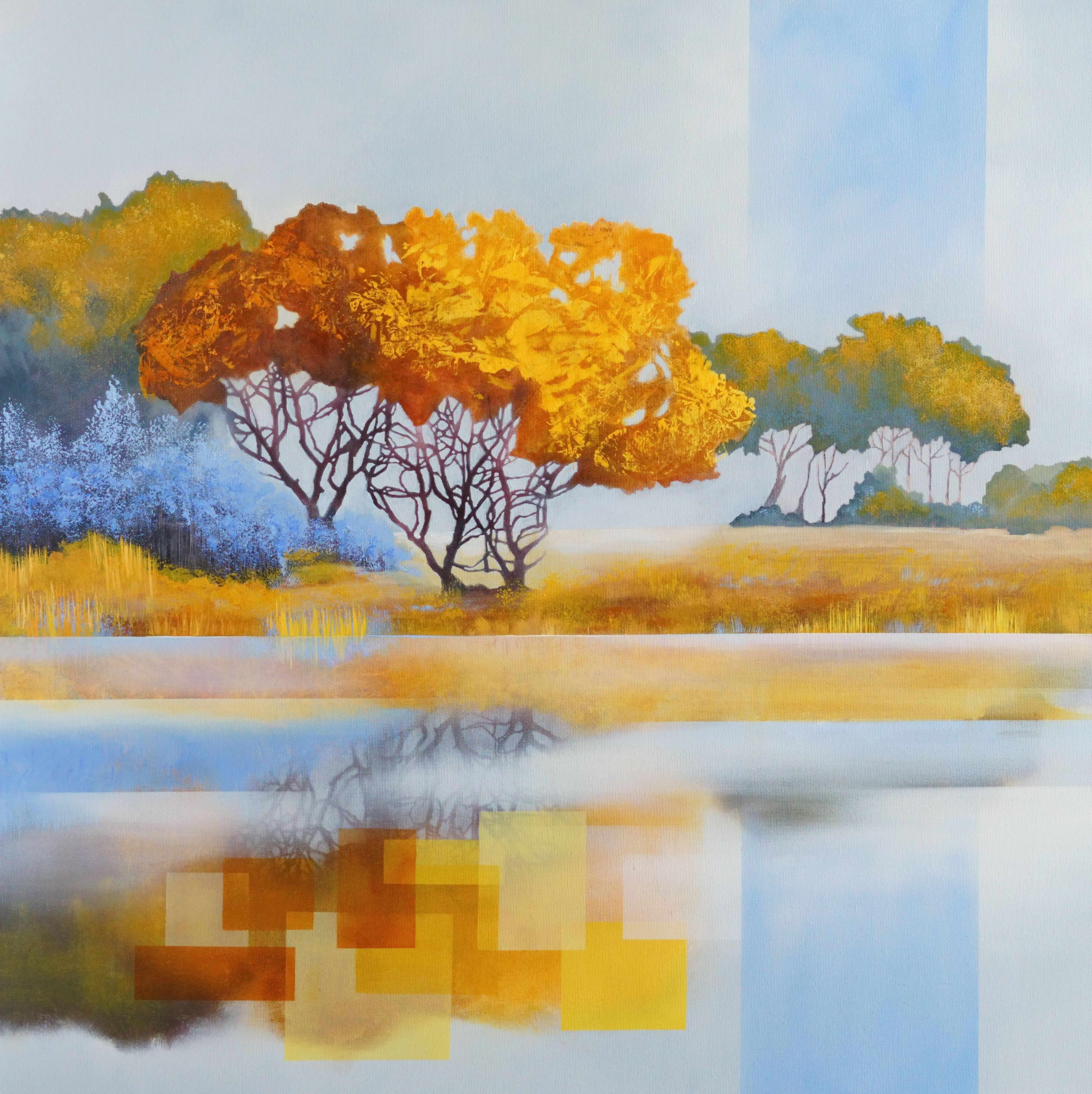 Vera Hoi Landscape Painting – "Was im Licht verbleibt"