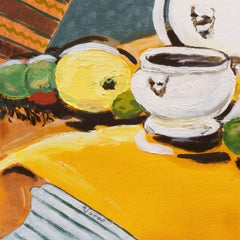 'Still Life, Yellow and Blue', Woman Artist, Los Angeles, California Modernist