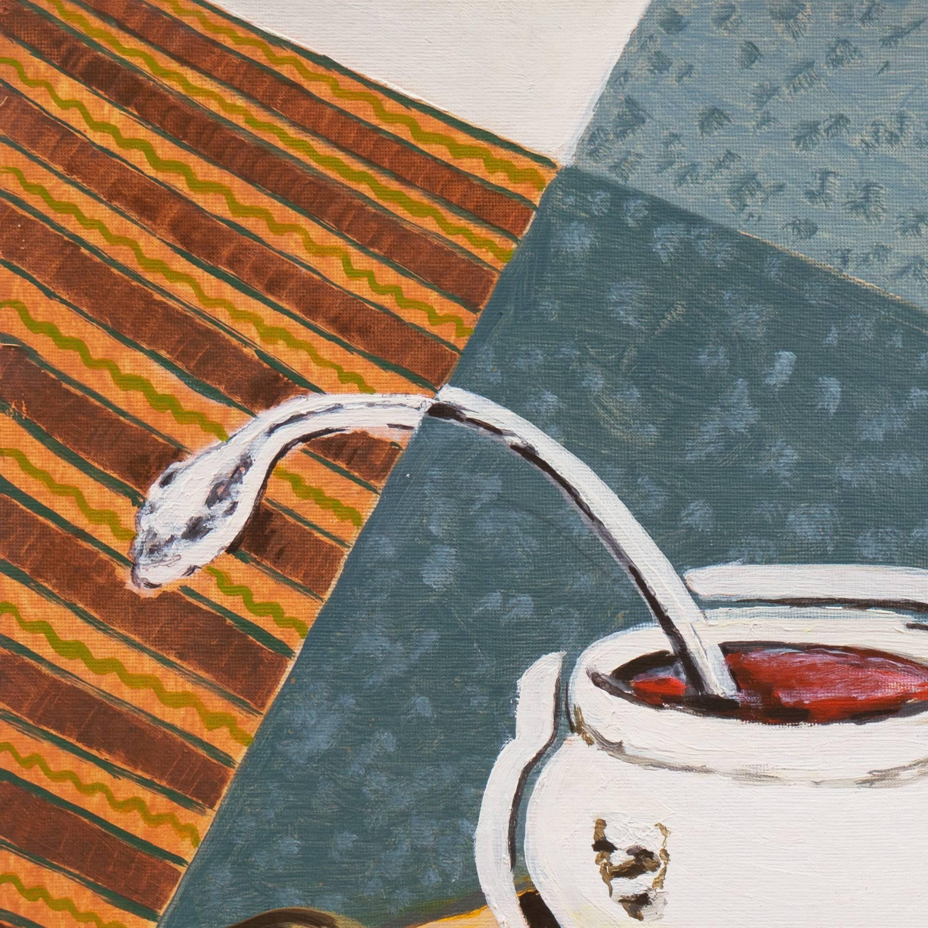 'Still Life, Yellow and Blue', Woman Artist, Los Angeles, California Modernist For Sale 3