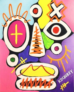 "Colorful Life" Abstract Painting 39" x 31.5" inch by Vera Kochubey