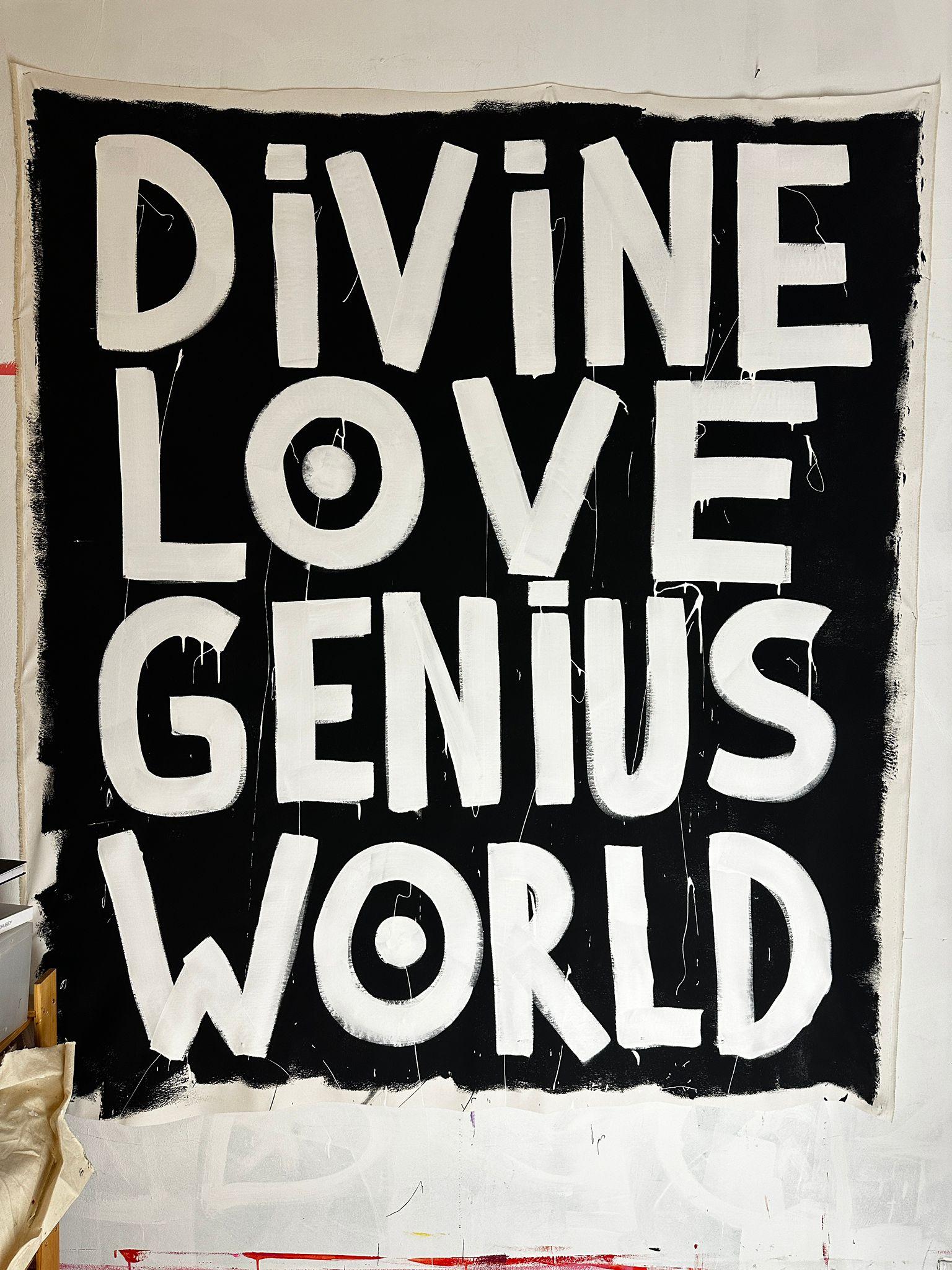 « DIVINE LOVE GENIUS WORLD », peinture de 59