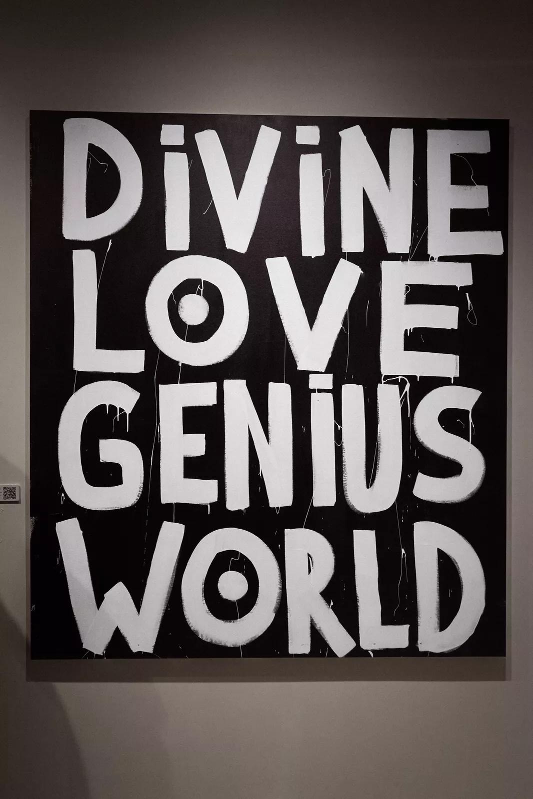 « DIVINE LOVE GENIUS WORLD », peinture de 59