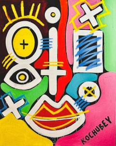 "JOY" Abstract Painting 39" x 31.5" inch by Vera Kochubey