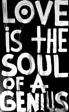 "L'amour est les âmes d'un génie" peinture 30" x 24" pouces par Vera Kochubey