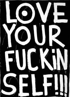 "LOVE YOURSELF" Painting 82" x 62" inch by Vera Kochubey