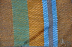 Vera Multicolor Striped "Lizard" Print Silk Scarf