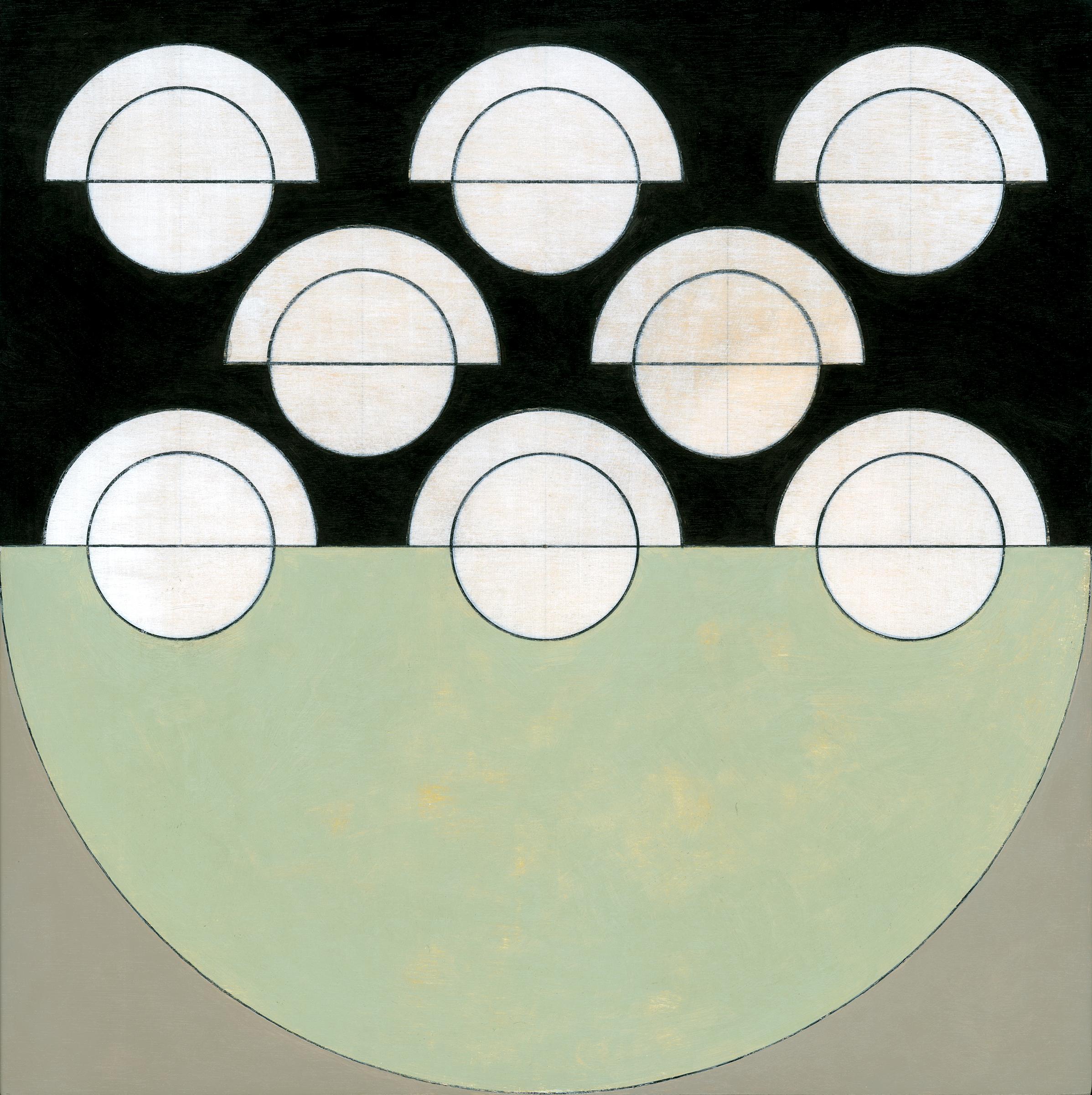 Vera Pawelzik Abstract Painting - '12x12 No. 3' - Contemporary Constructivism - Abstract - Josef Albers