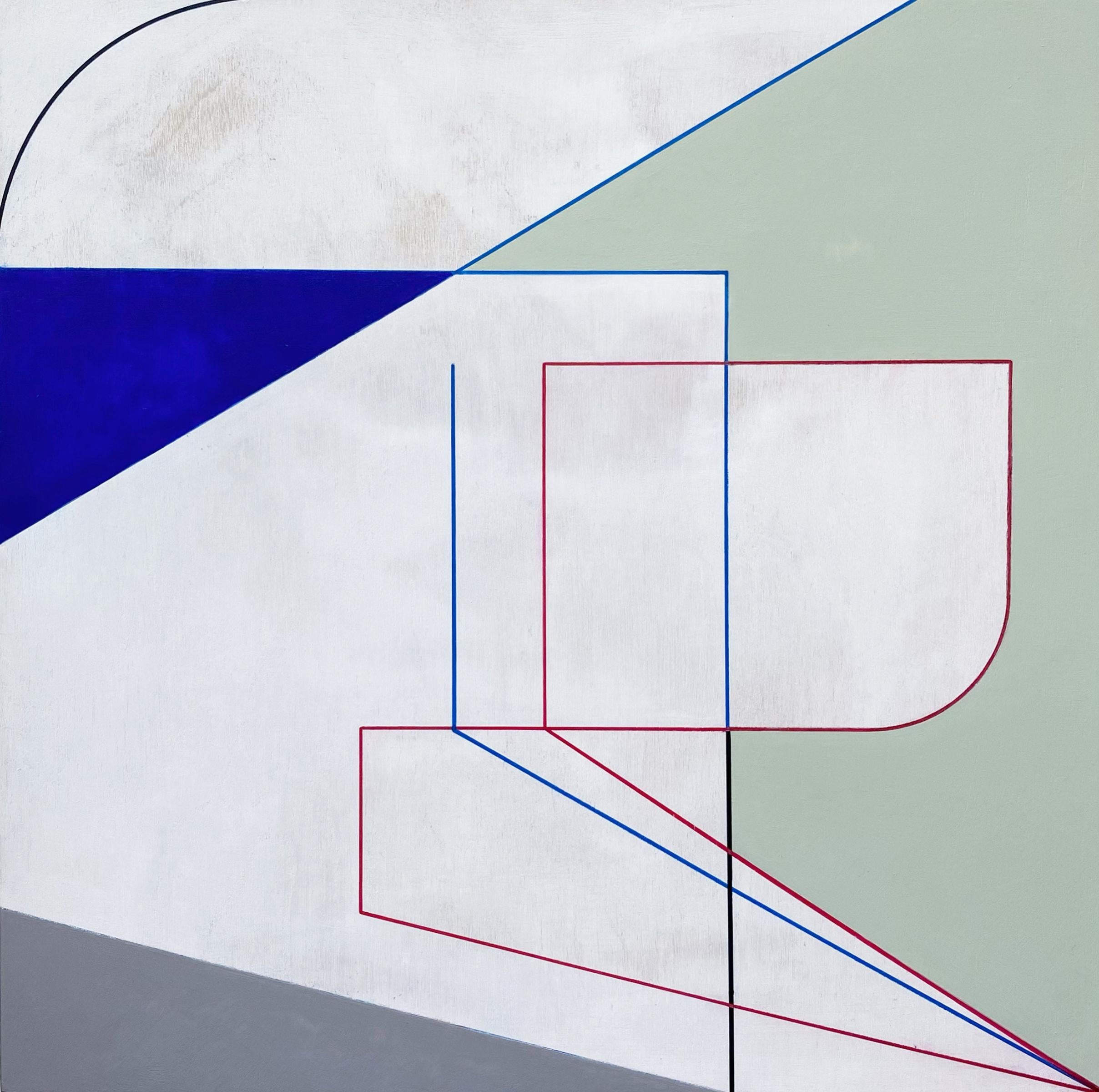 Vera Pawelzik Abstract Painting - '12x12 No. 6' - Contemporary Constructivism - Abstract - Josef Albers