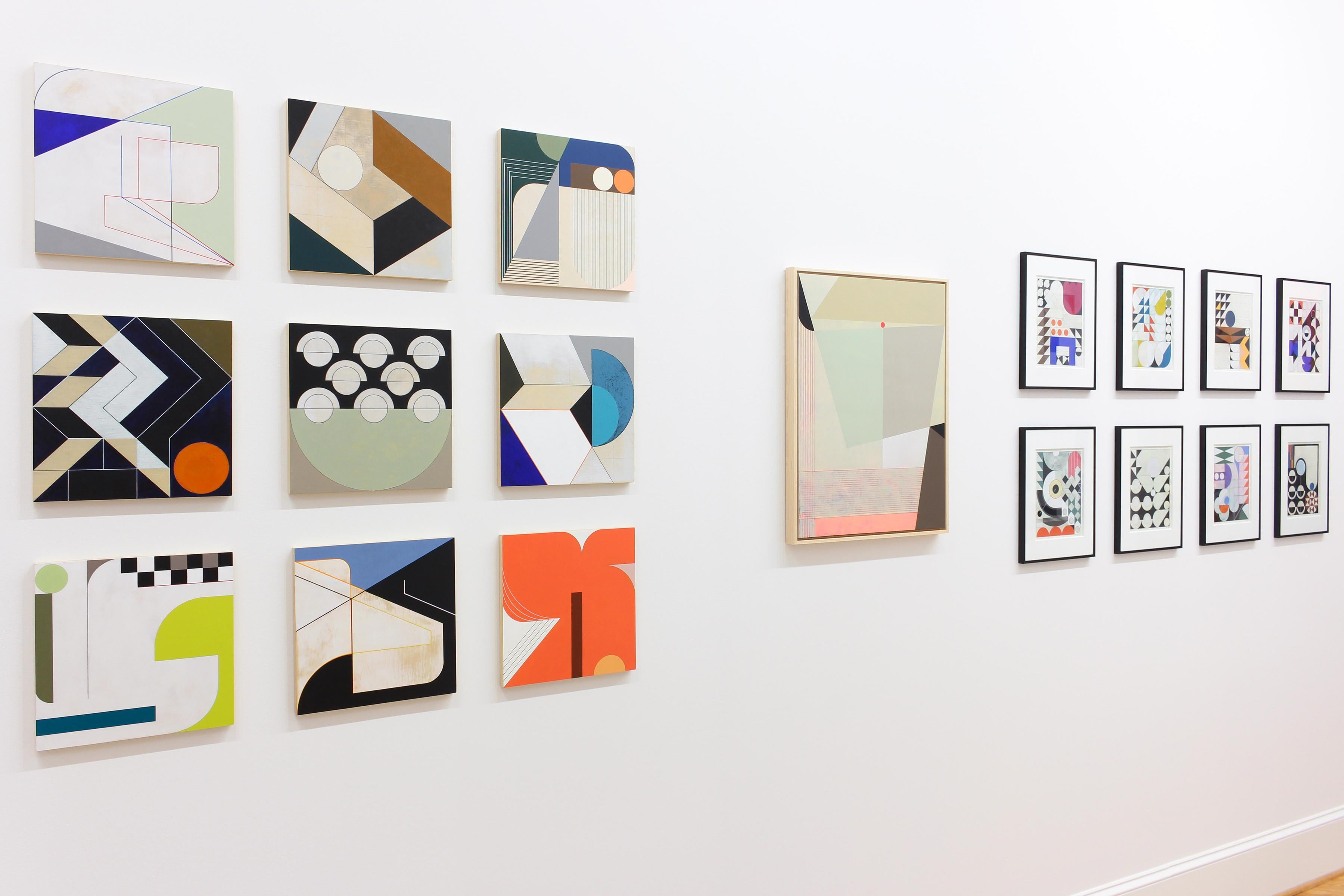 '12x12 No. 9' - Contemporary Constructivism - Abstract - Josef Albers - Painting by Vera Pawelzik