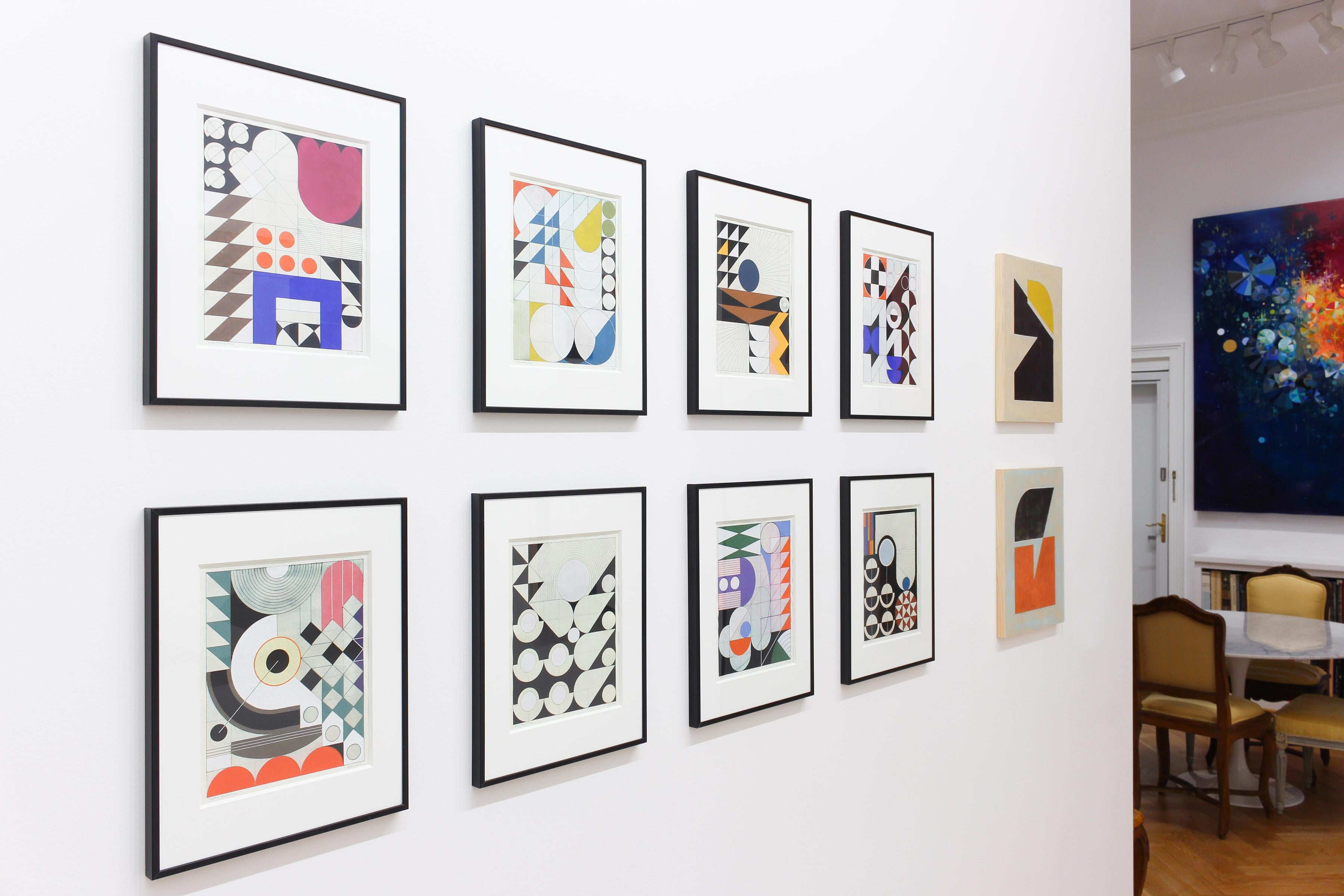 „Geometrische Komposition 2“ – Zeitgenössischer Konstruktivismus – Sophie Taeube-Arp – Painting von Vera Pawelzik